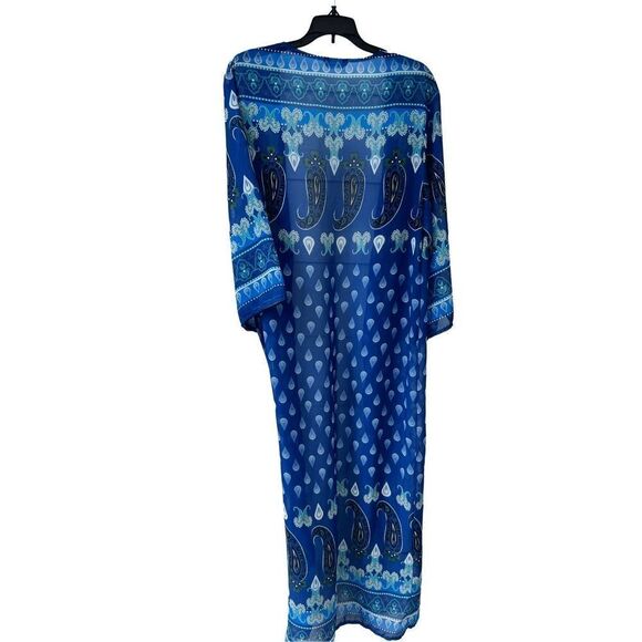 Chiffon Beach Kimono Cardigan Floral Print size L - Picture 4 of 7